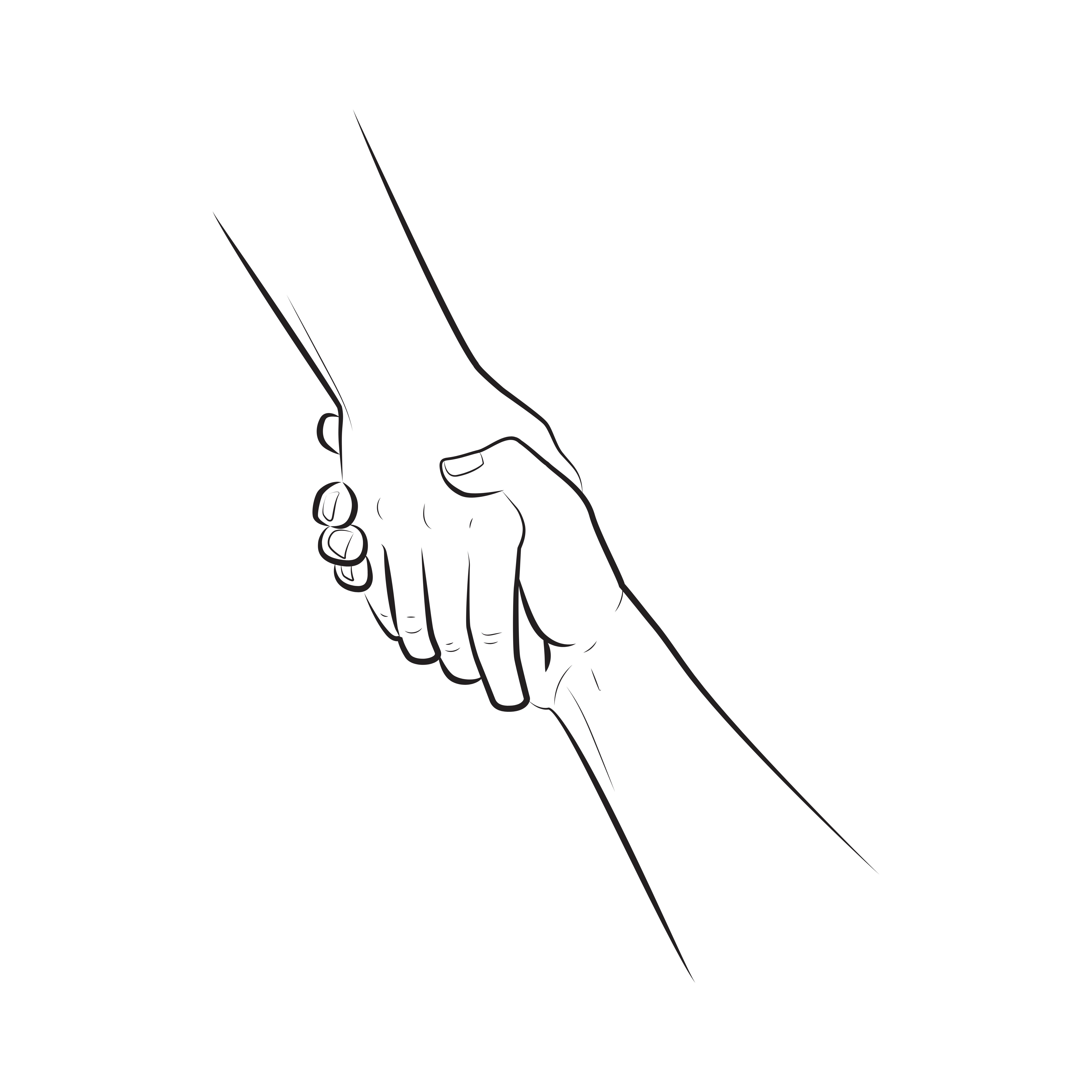 Realistic Handshake Drawing Realistic Handshake Drawing