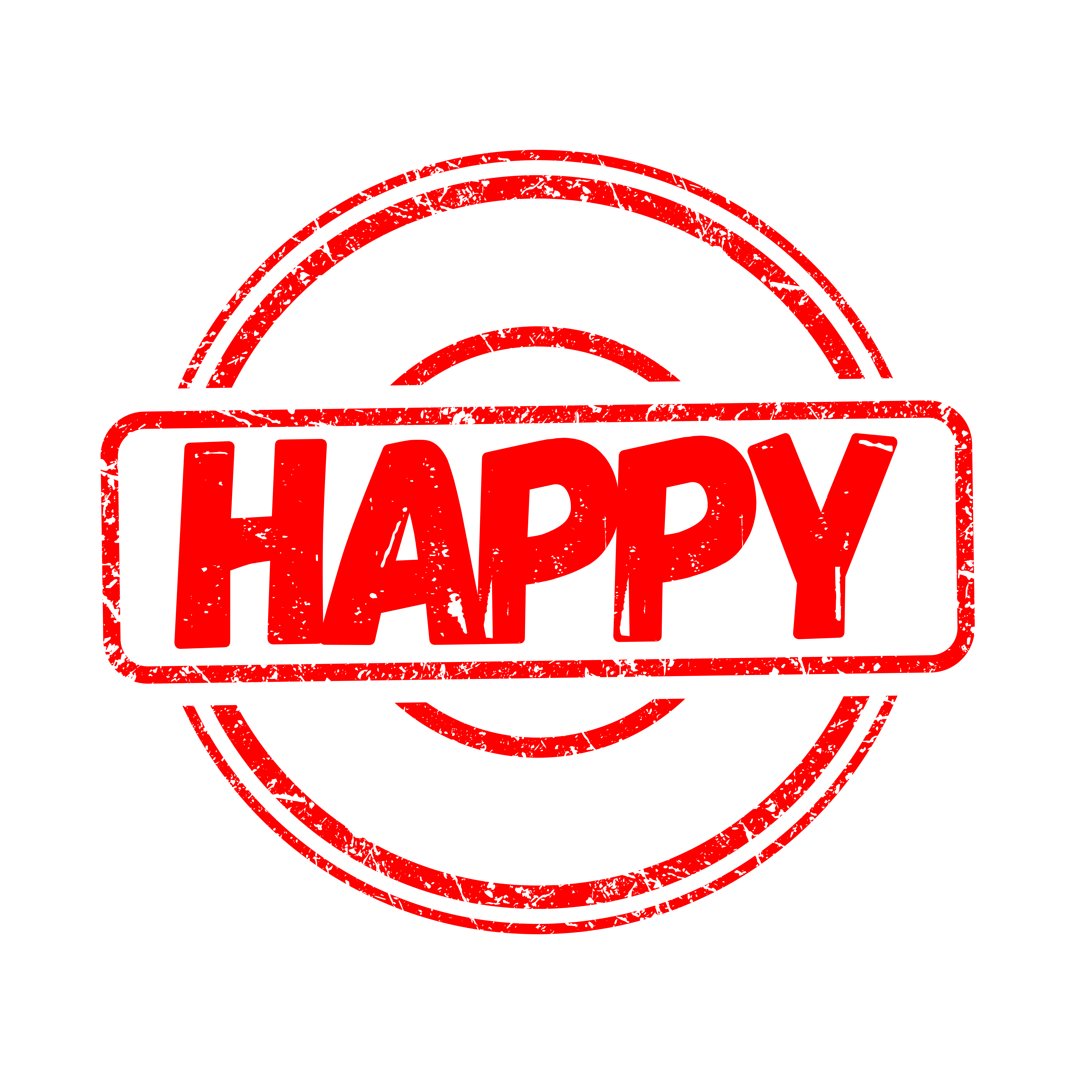 Happy Stamp In Red Happy Stamp In Red