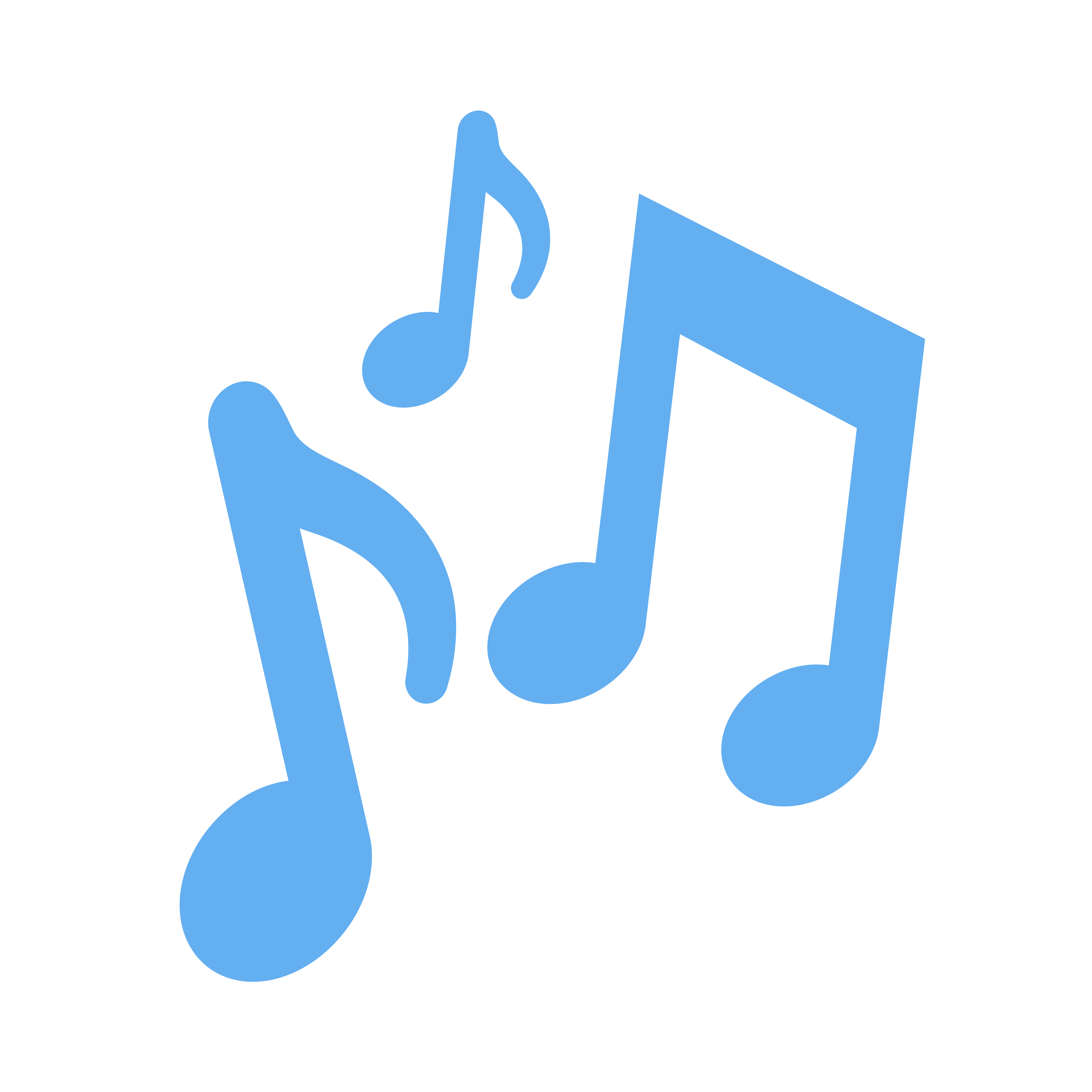 Different Musical Notes In The Colour Blue