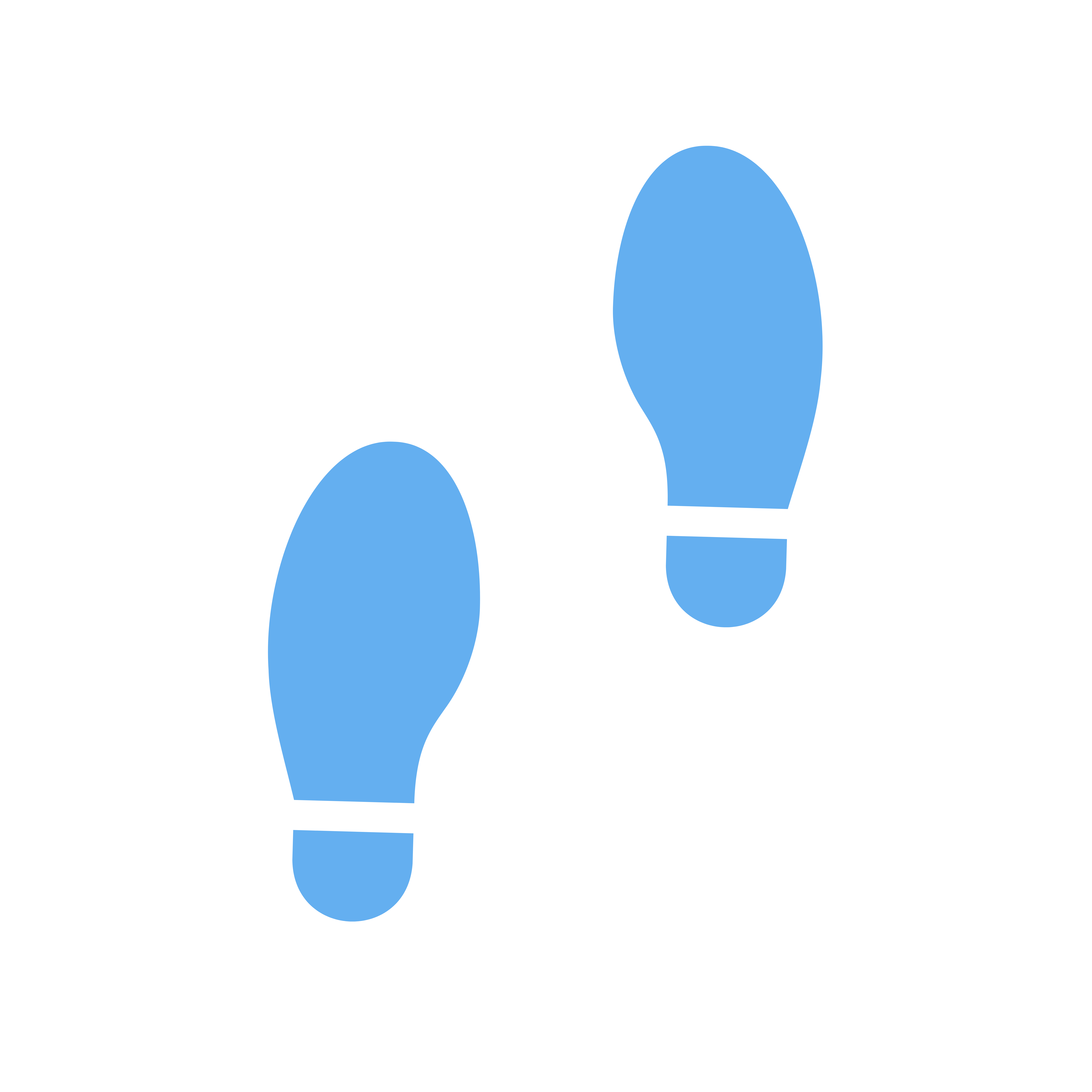 A Blue Set Of One Footstep A Blue Set Of One Footstep