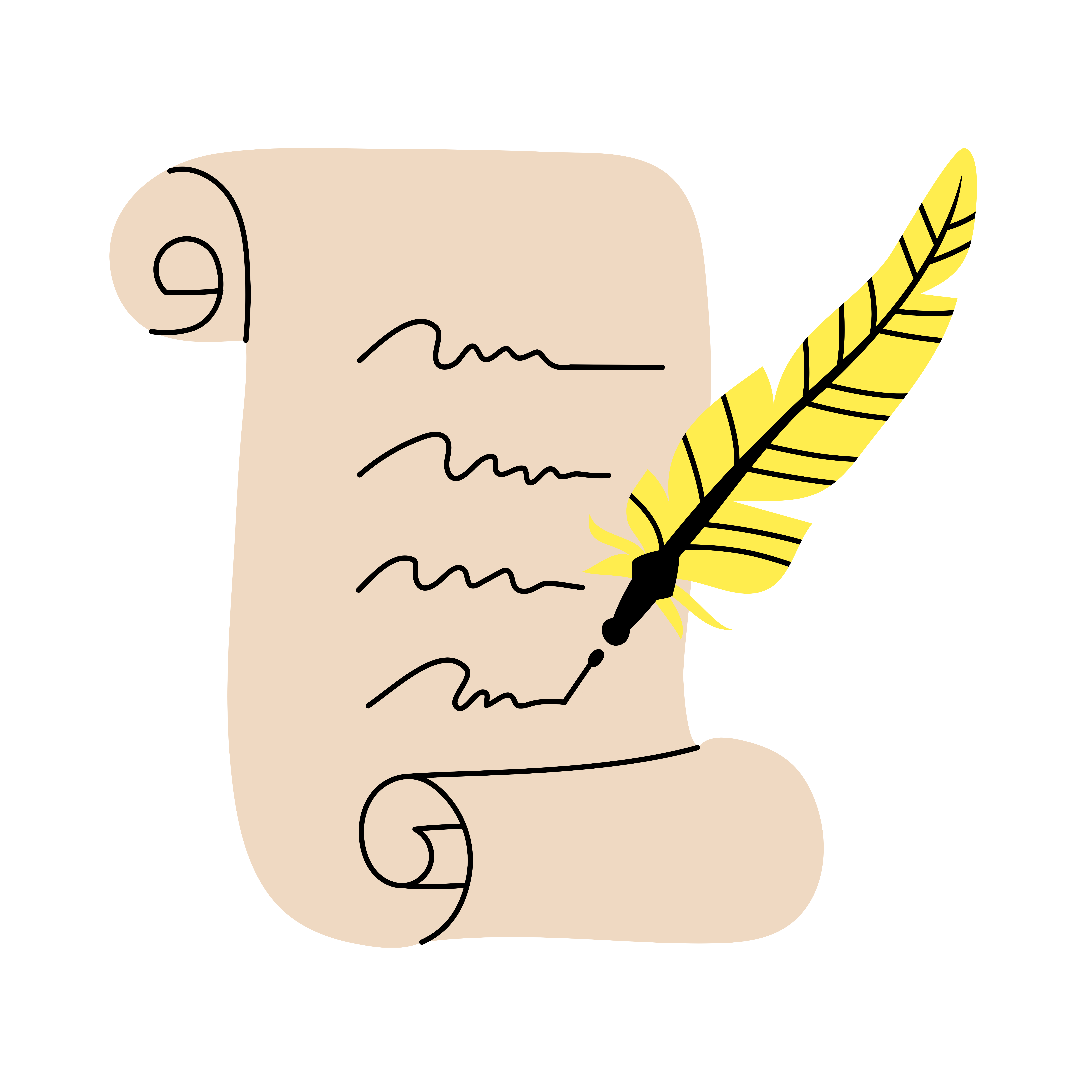 Cartoon Of Quill And Paper Cartoon Of Quill And Paper