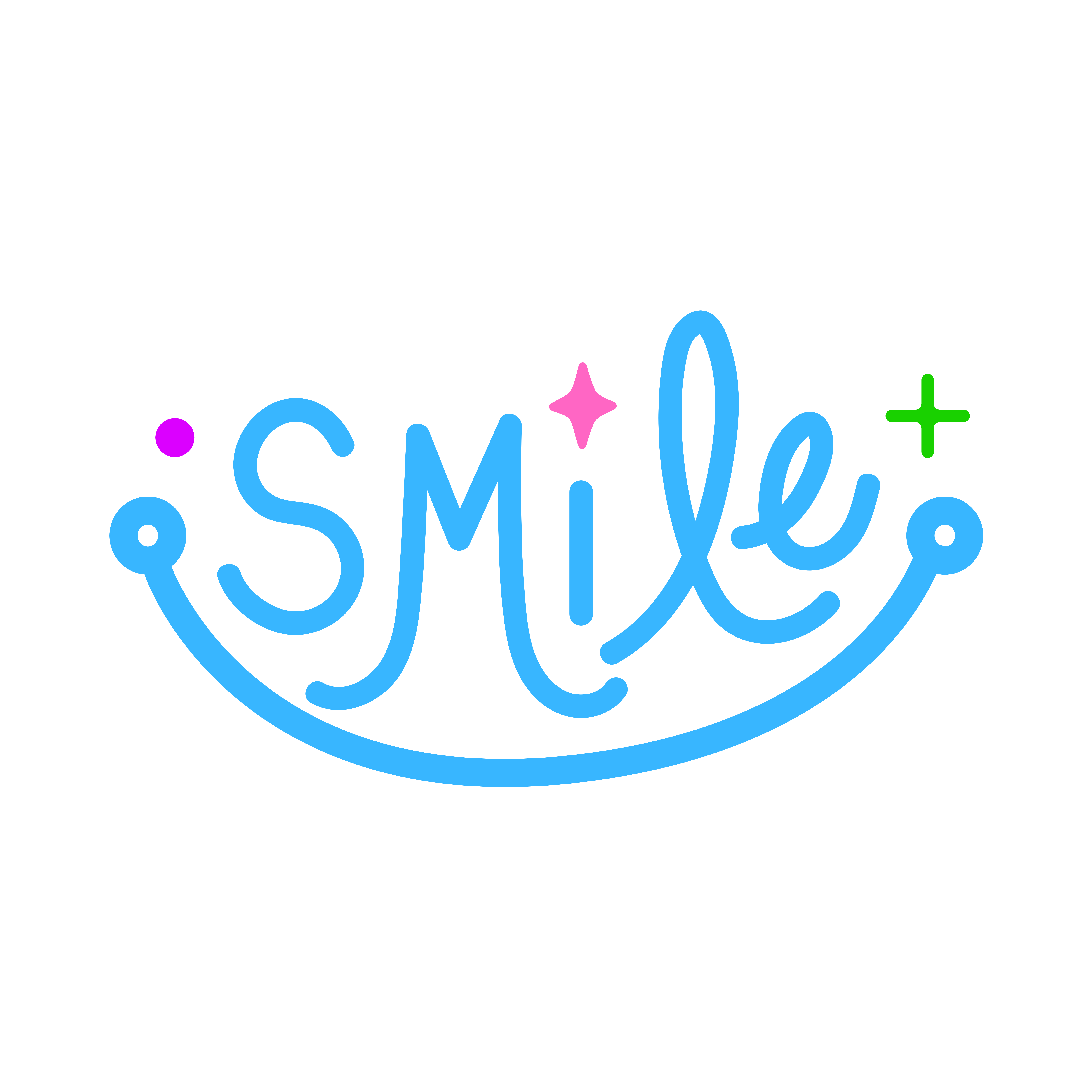 Smile Written In Blue Smile Written In Blue