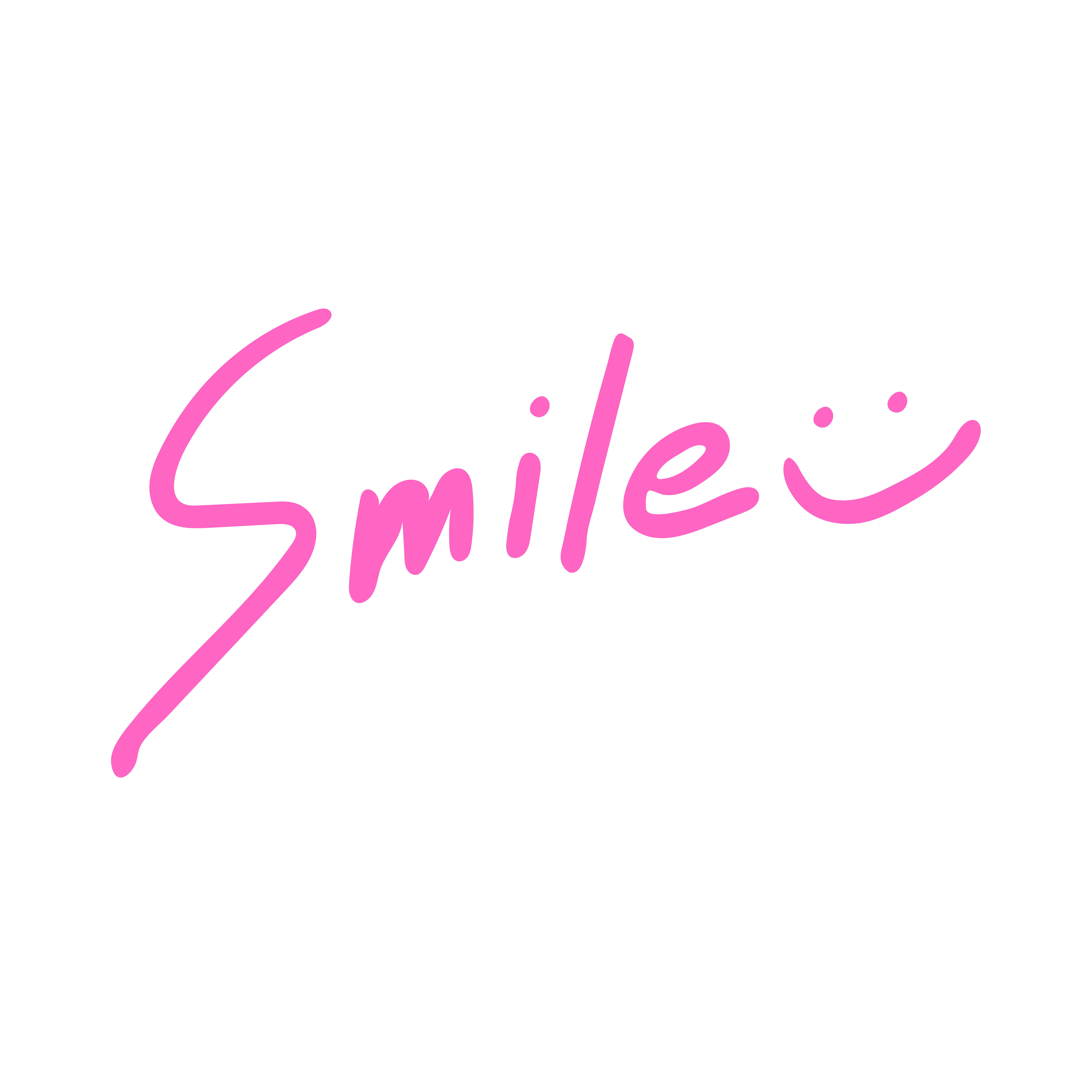 Smile Written In Pink Smile Written In Pink
