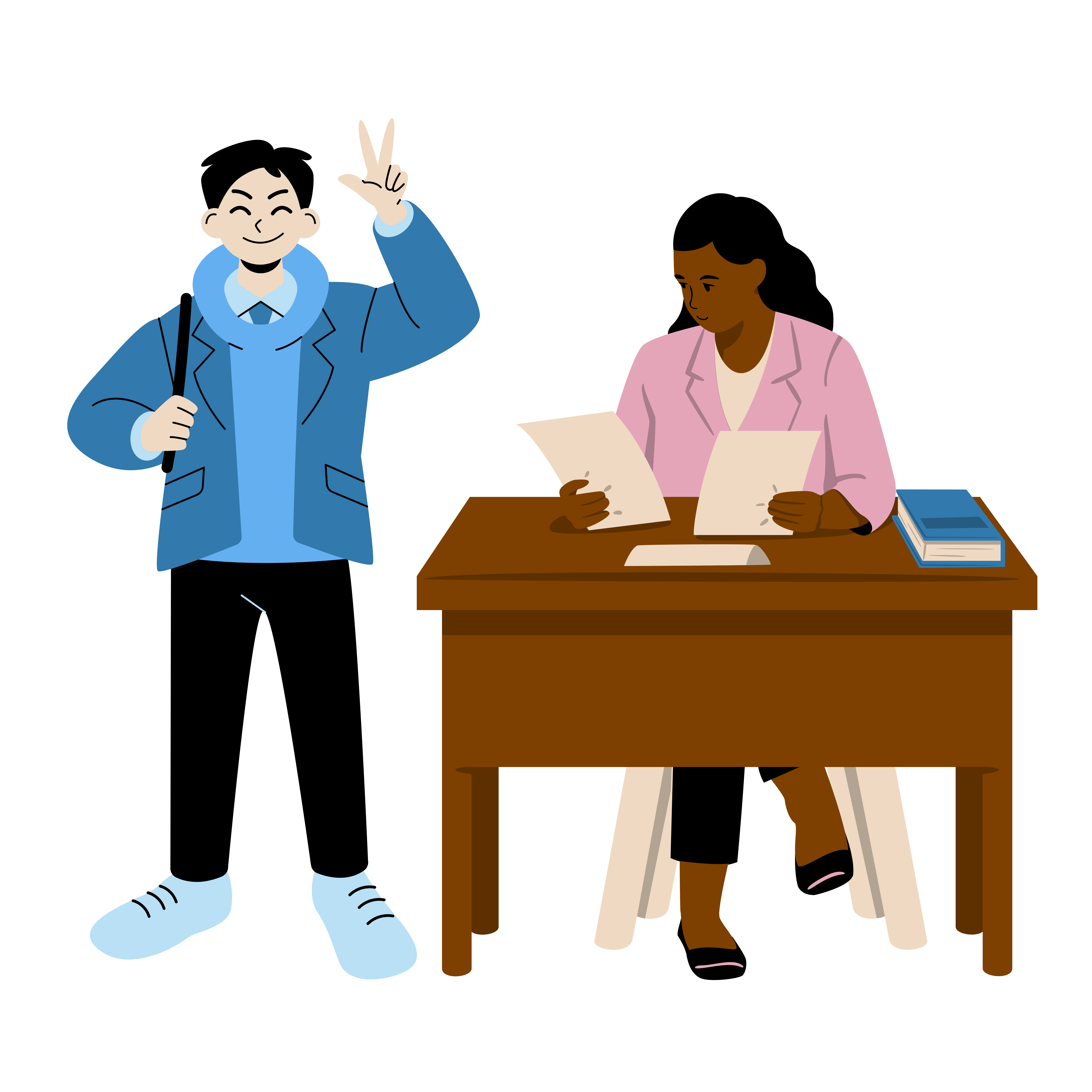 Cartoon Picture Of A Student Standing At A Teachers Desk Cartoon Picture Of A Student Standing At A Teachers Desk