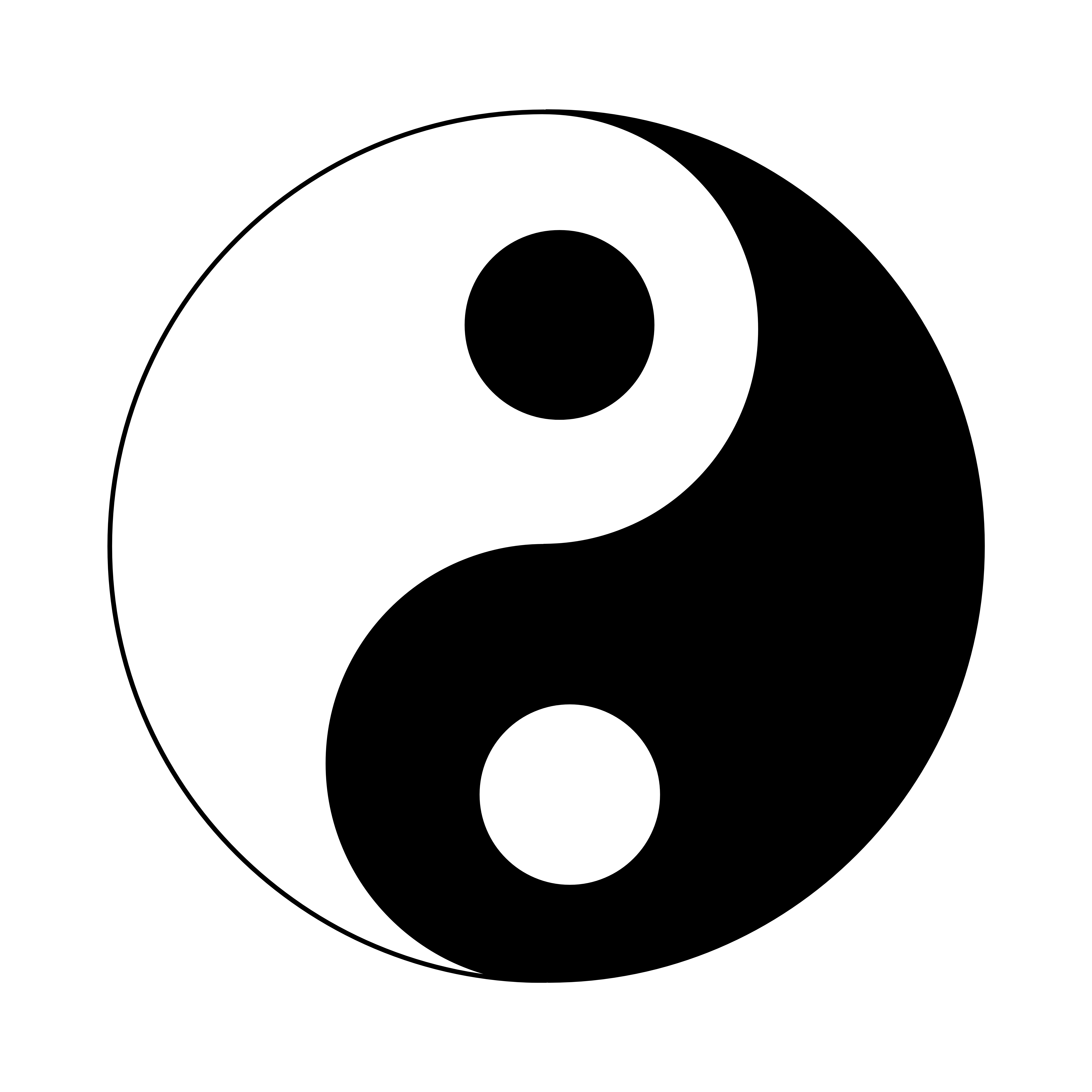 Picture Of Black And White Yin And Yang Symbol